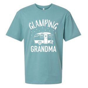 Glamping Grandma Camping Caravan Trailer Great Gift Sueded Cloud Jersey T-Shirt