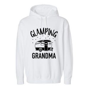 Glamping Grandma Camping Caravan Trailer Great Gift Garment-Dyed Fleece Hoodie