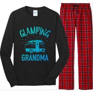 Glamping Grandma Camping Caravan Trailer Great Gift Long Sleeve Pajama Set