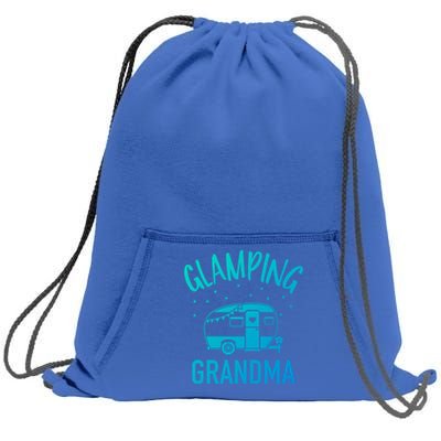 Glamping Grandma Camping Caravan Trailer Great Gift Sweatshirt Cinch Pack Bag