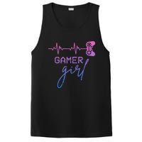 Gamer Girl Cute Heartbeat Gamer For Girl Video Game Lovers PosiCharge Competitor Tank