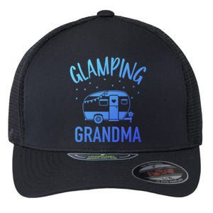 Glamping Grandma Camping Caravan Trailer Great Gift Flexfit Unipanel Trucker Cap