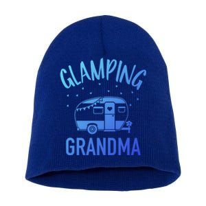 Glamping Grandma Camping Caravan Trailer Great Gift Short Acrylic Beanie