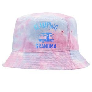 Glamping Grandma Camping Caravan Trailer Great Gift Tie-Dyed Bucket Hat