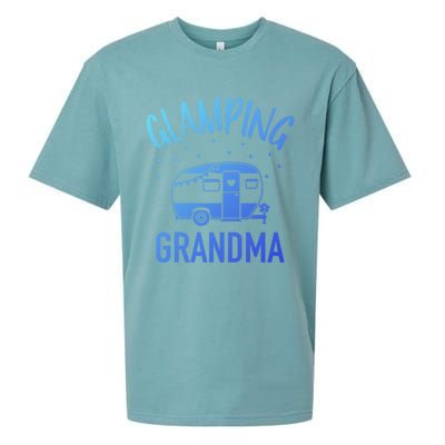 Glamping Grandma Camping Caravan Trailer Great Gift Sueded Cloud Jersey T-Shirt