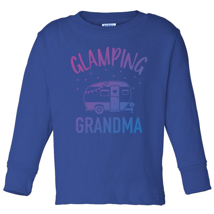 Glamping Grandma Camping Caravan Trailer Great Gift Toddler Long Sleeve Shirt