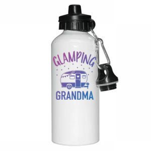 Glamping Grandma Camping Caravan Trailer Great Gift Aluminum Water Bottle