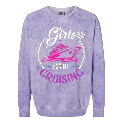 Girl Gone Cruising Matching Group Matching Team Vacation Colorblast Crewneck Sweatshirt