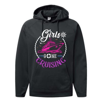 Girl Gone Cruising Matching Group Matching Team Vacation Performance Fleece Hoodie