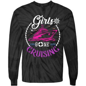 Girl Gone Cruising Matching Group Matching Team Vacation Tie-Dye Long Sleeve Shirt