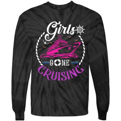 Girl Gone Cruising Matching Group Matching Team Vacation Tie-Dye Long Sleeve Shirt