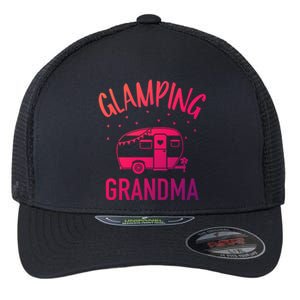 Glamping Grandma Camping Caravan Trailer Great Gift Flexfit Unipanel Trucker Cap