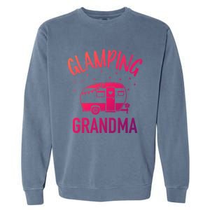 Glamping Grandma Camping Caravan Trailer Great Gift Garment-Dyed Sweatshirt