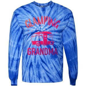 Glamping Grandma Camping Caravan Trailer Great Gift Tie-Dye Long Sleeve Shirt