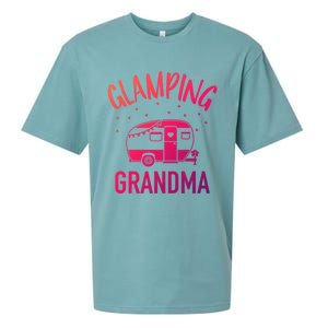 Glamping Grandma Camping Caravan Trailer Great Gift Sueded Cloud Jersey T-Shirt