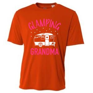 Glamping Grandma Camping Caravan Trailer Gift Cooling Performance Crew T-Shirt