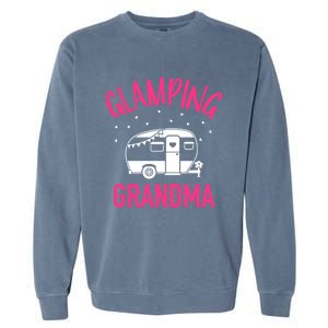 Glamping Grandma Camping Caravan Trailer Gift Garment-Dyed Sweatshirt