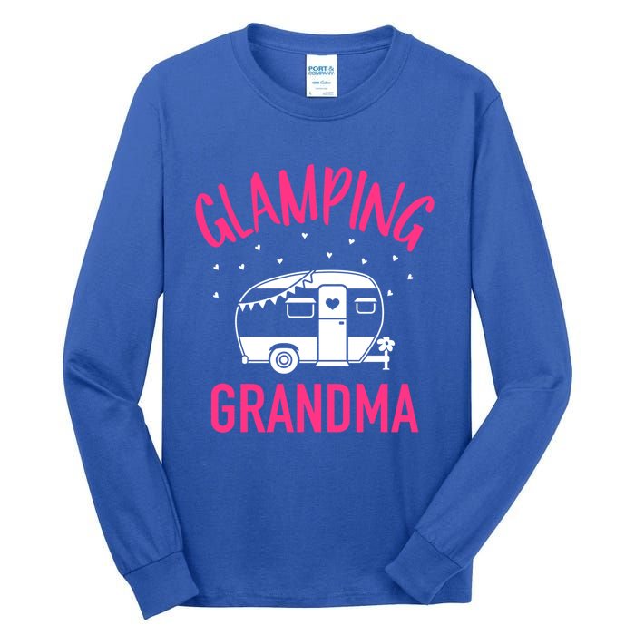 Glamping Grandma Camping Caravan Trailer Gift Tall Long Sleeve T-Shirt