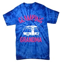 Glamping Grandma Camping Caravan Trailer Gift Tie-Dye T-Shirt