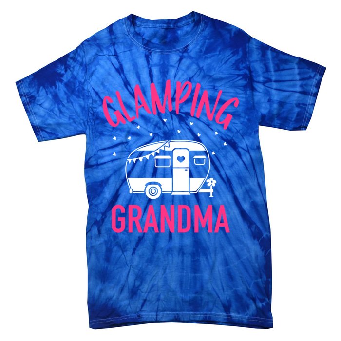 Glamping Grandma Camping Caravan Trailer Gift Tie-Dye T-Shirt