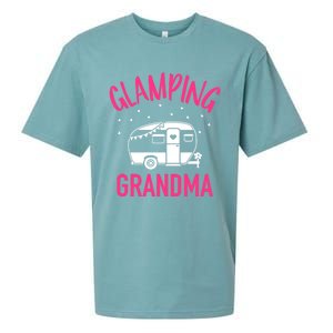 Glamping Grandma Camping Caravan Trailer Gift Sueded Cloud Jersey T-Shirt