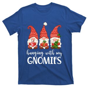 Garden Gnome Christmas Hanging With My Gnomies Cool Gift T-Shirt