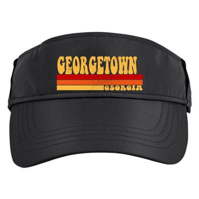 Georgetown Georgia City Vintage Roots Retro Design 70s 80s Gift Adult Drive Performance Visor