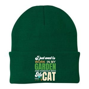 Gardening Graphic Cat Lover Gardener Garden Pet Gifts Plants Knit Cap Winter Beanie