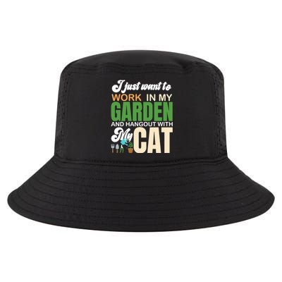 Gardening Graphic Cat Lover Gardener Garden Pet Gifts Plants Cool Comfort Performance Bucket Hat