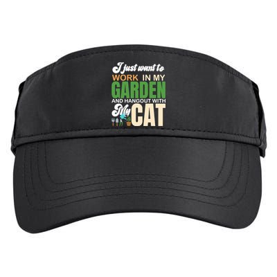 Gardening Graphic Cat Lover Gardener Garden Pet Gifts Plants Adult Drive Performance Visor