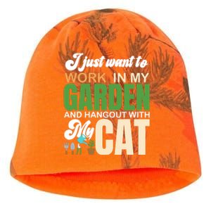 Gardening Graphic Cat Lover Gardener Garden Pet Gifts Plants Kati - Camo Knit Beanie