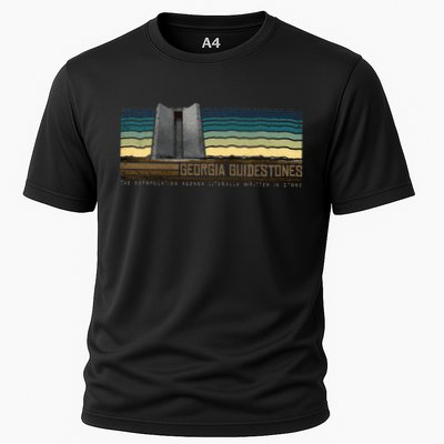 Georgia Guidestones Depopulation Written In Stone Retro Cooling Performance Crew T-Shirt