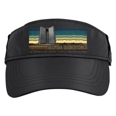 Georgia Guidestones Depopulation Written In Stone Retro Adult Drive Performance Visor