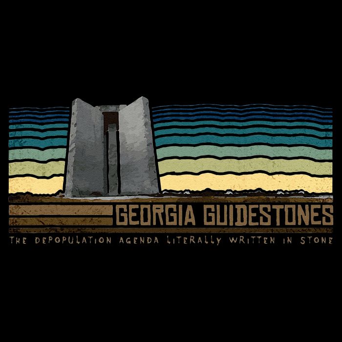 Georgia Guidestones Depopulation Written In Stone Retro Bucket Hat