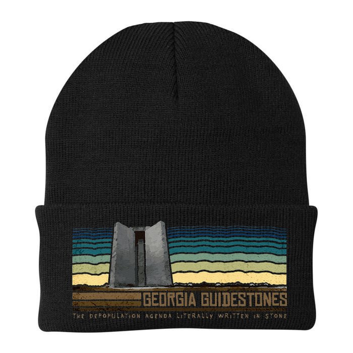 Georgia Guidestones Depopulation Written In Stone Retro Beanie