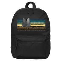 Georgia Guidestones Depopulation Written In Stone Retro 16 in Basic Backpack