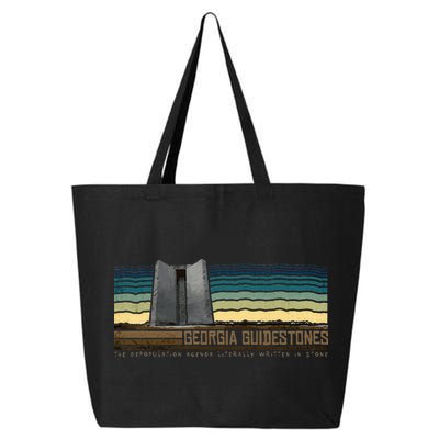 Georgia Guidestones Depopulation Written In Stone Retro 25L Jumbo Tote