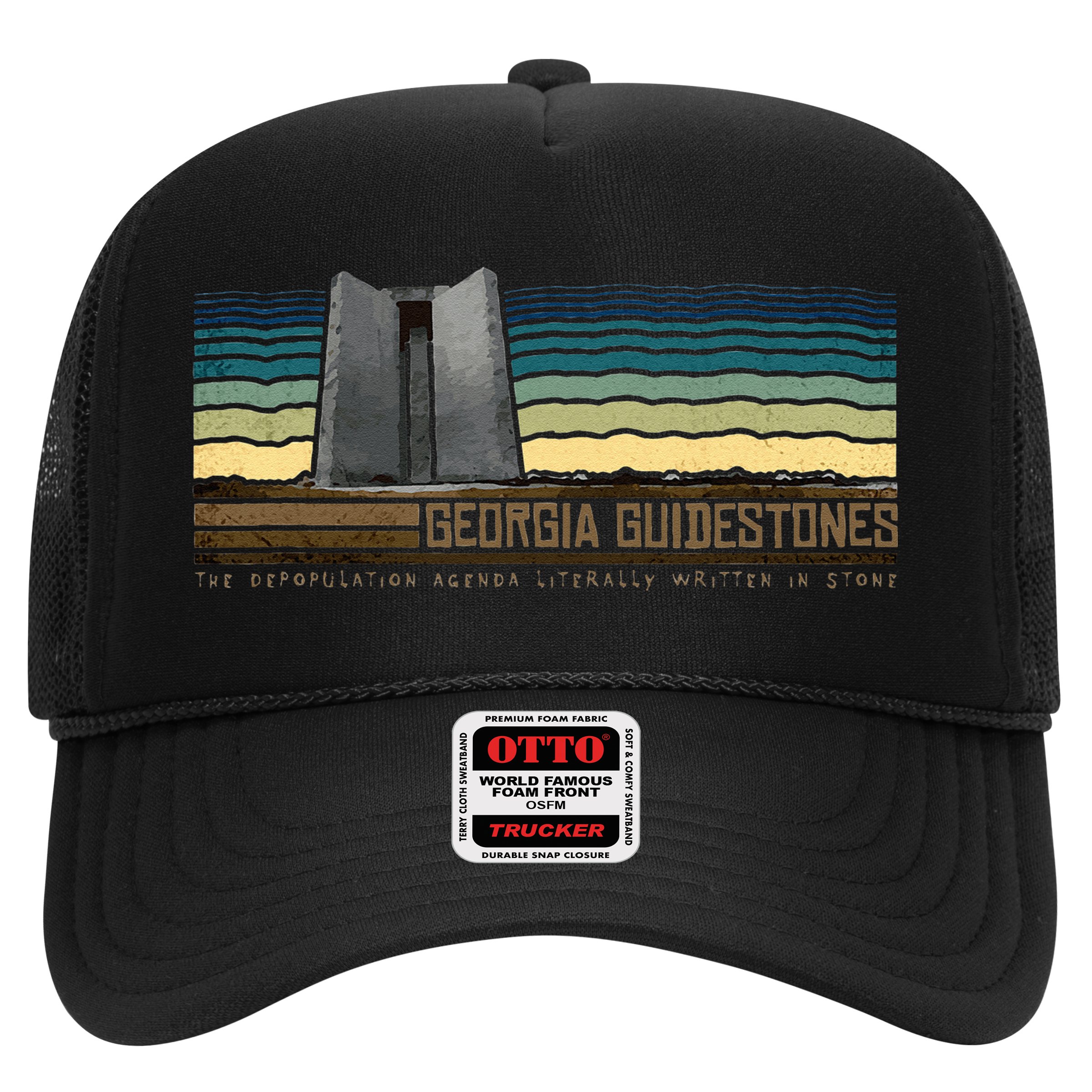 Georgia Guidestones Depopulation Written In Stone Retro Hat