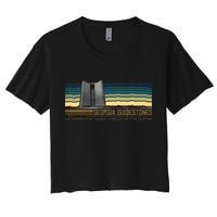 Georgia Guidestones Depopulation Written In Stone Retro Crop Top