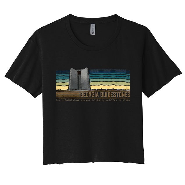 Georgia Guidestones Depopulation Written In Stone Retro Crop Top