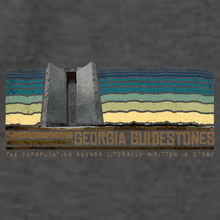 Georgia Guidestones Depopulation Written In Stone Retro Vector Backpack