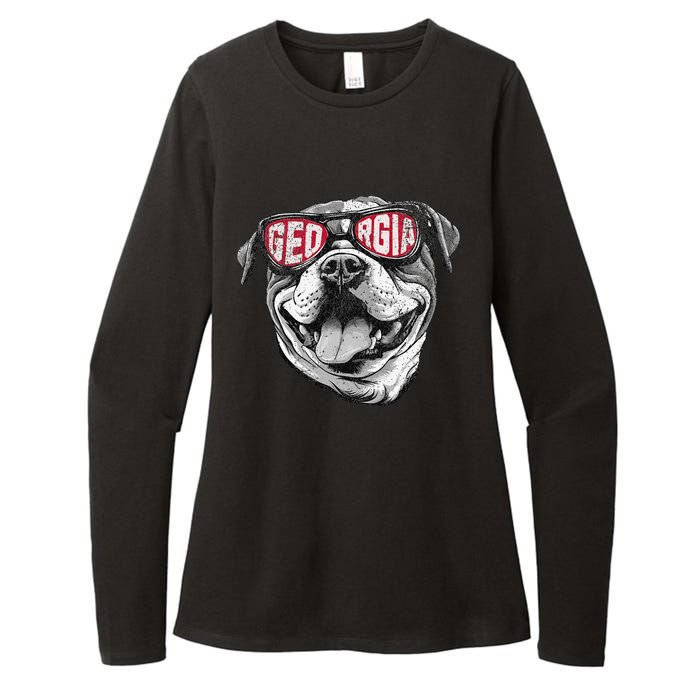 Ga Georgia Dog Sport Lovers Womens CVC Long Sleeve Shirt