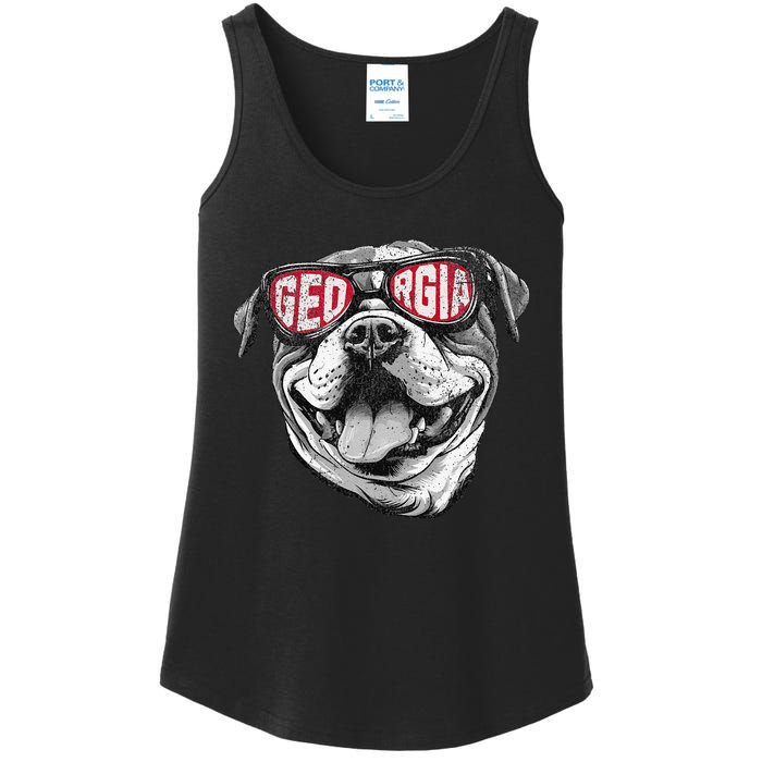 Ga Georgia Dog Sport Lovers Ladies Essential Tank