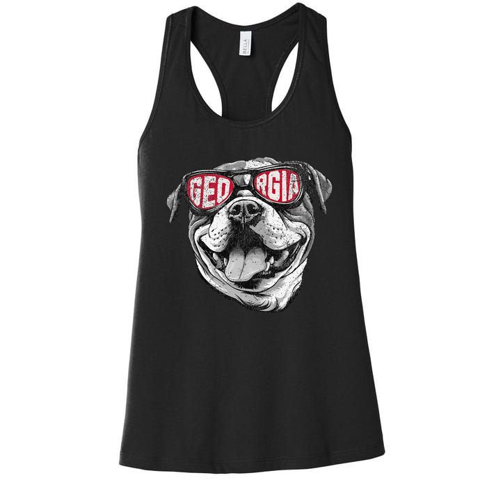 Ga Georgia Dog Sport Lovers Women's Racerback Tank