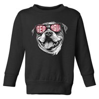 Ga Georgia Dog Sport Lovers Toddler Sweatshirt