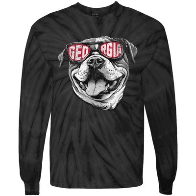 Ga Georgia Dog Sport Lovers Tie-Dye Long Sleeve Shirt