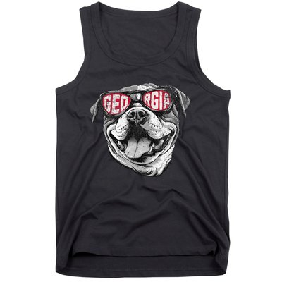 Ga Georgia Dog Sport Lovers Tank Top