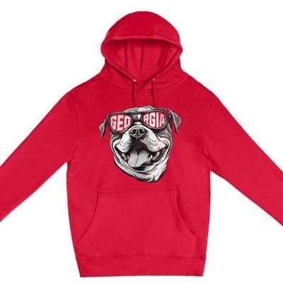 Ga Georgia Dog Sport Lovers Premium Pullover Hoodie