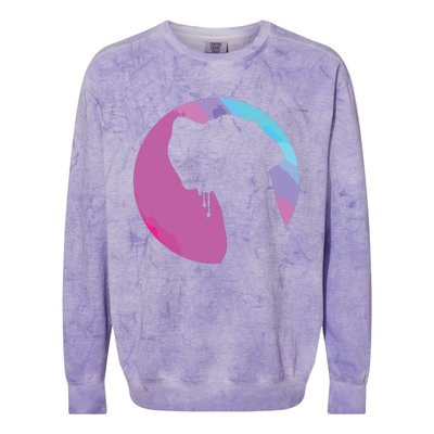 German Great Dane Profile Starry Sky MultiColoured Colorblast Crewneck Sweatshirt