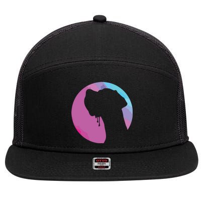 German Great Dane Profile Starry Sky MultiColoured 7 Panel Mesh Trucker Snapback Hat